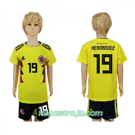 Billiga Fotbollströjor Colombia Hernandez 19 Barn WM 2018 Hemma tröja